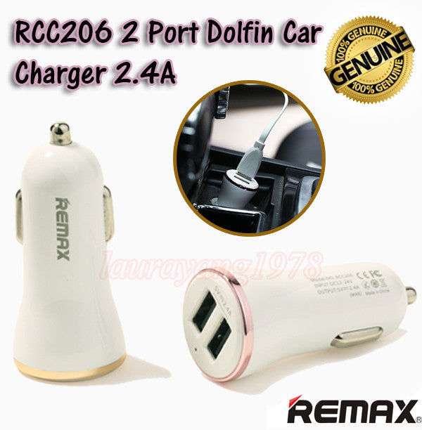 Remax RCC206 2.4A 2 USB Dolfin Car Charger