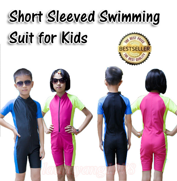 1012 Kids Short Sleeve Snorkel Diving Swimming Suit