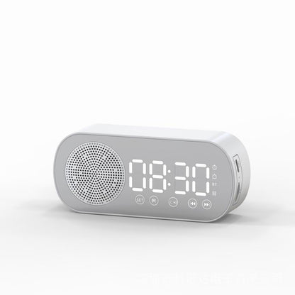 Z7 Alarm Clock Bluetooth Digital Stereo Speaker LED Display Multifunction Mirror FM Radio Dual Use